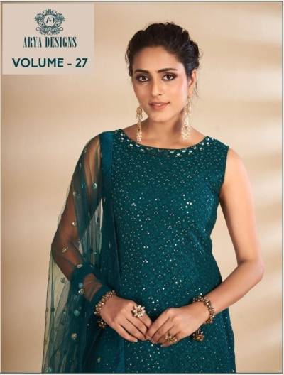 Arya Vol 27 By Arya Designer Sharara Style Partywear Suit Collection